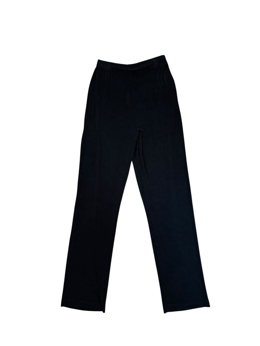 Chicos Travelers Pants Womens SZ 0, Small Black Pull On High Rise Straight Leg